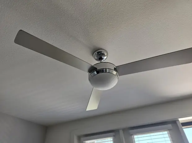 Ceiling fan blades dusted