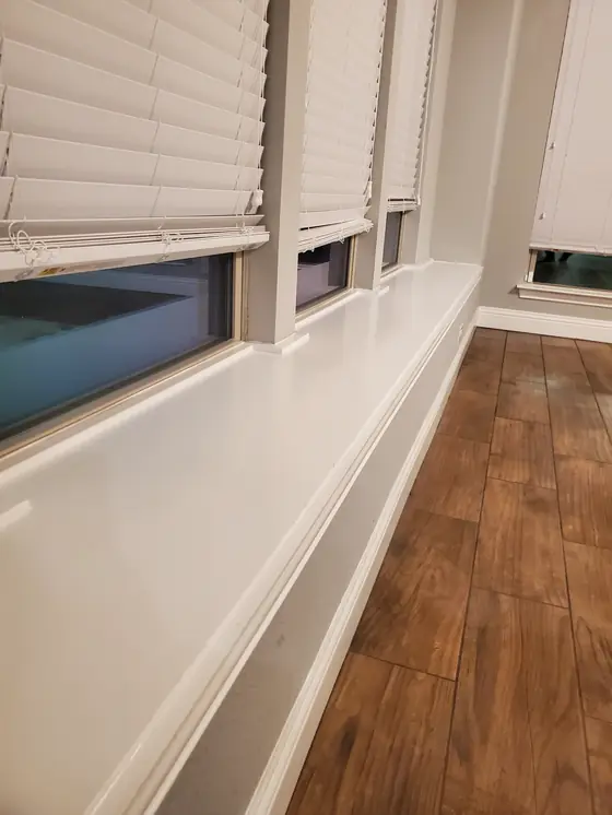 Sills and ledges wiped down