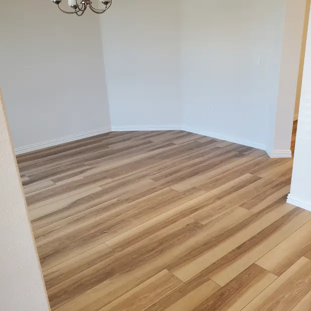 Dining area cleared and cleaned