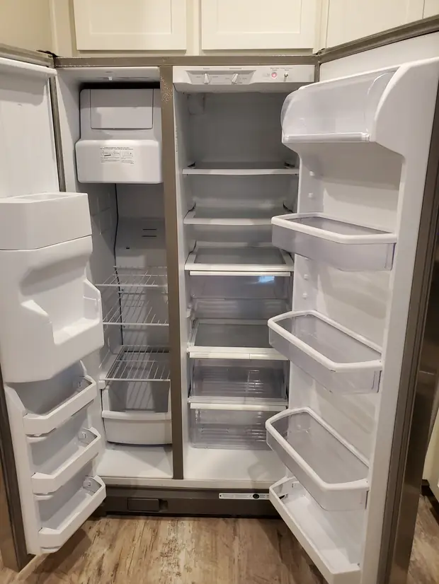 Refrigerator cleaned inside and out