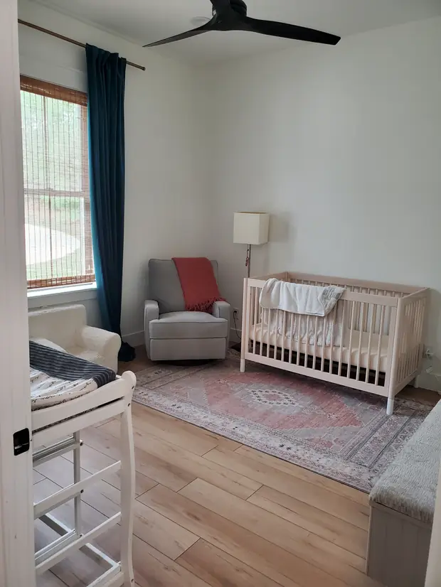 Bedroom tidied and floors cleaned